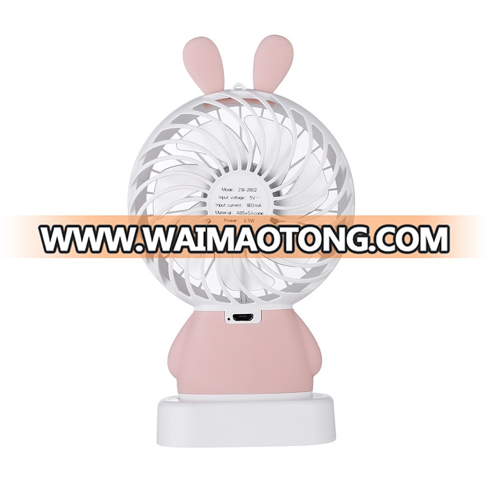 New Mini Portable 5V USB Rechargeable Fan With Colorful Light